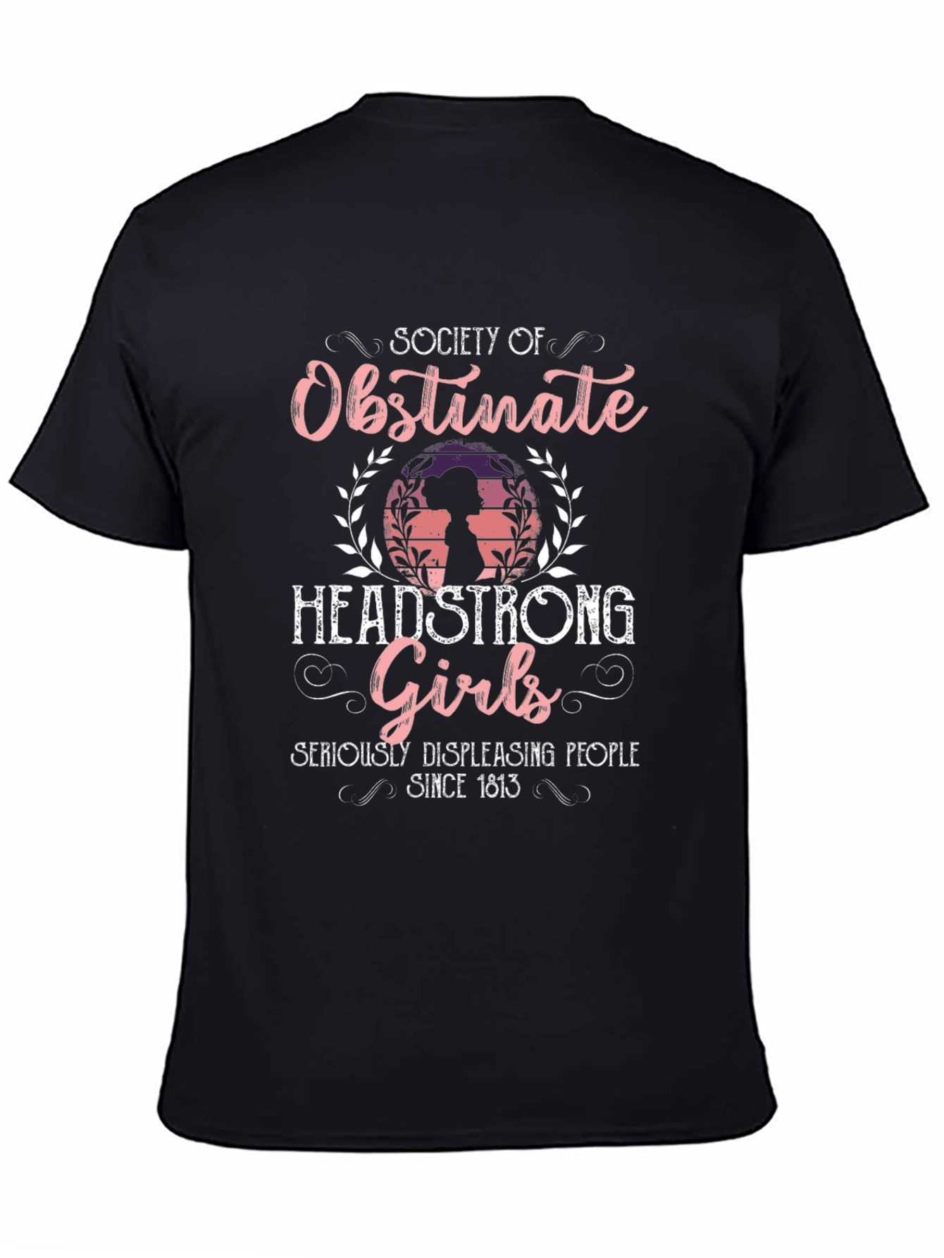Black Obstinate Girls Black T-Shirt view 4