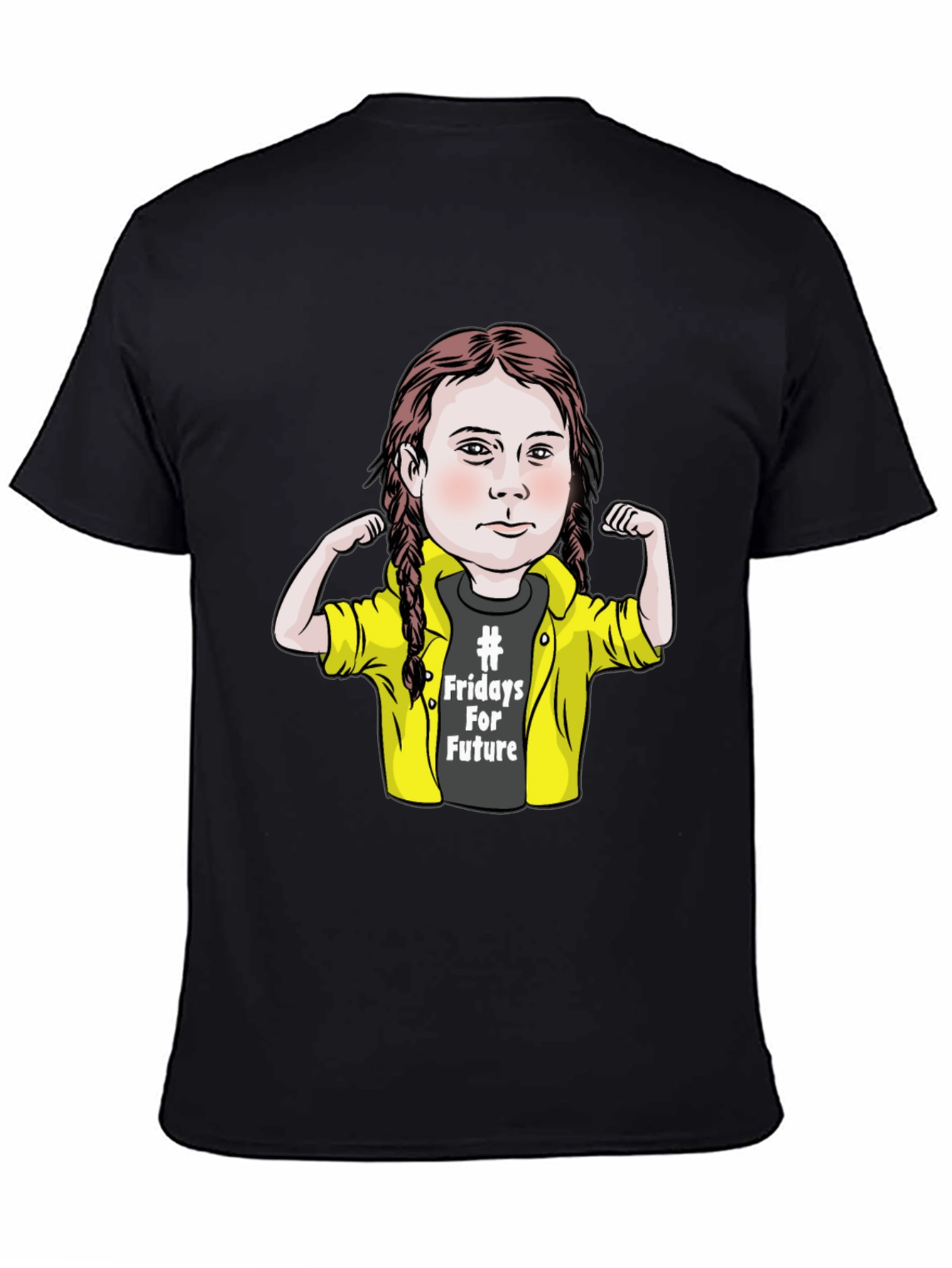 Fridays for Future T-Shirt - Greta Thunberg Cartoon Graphic Tee - 4
