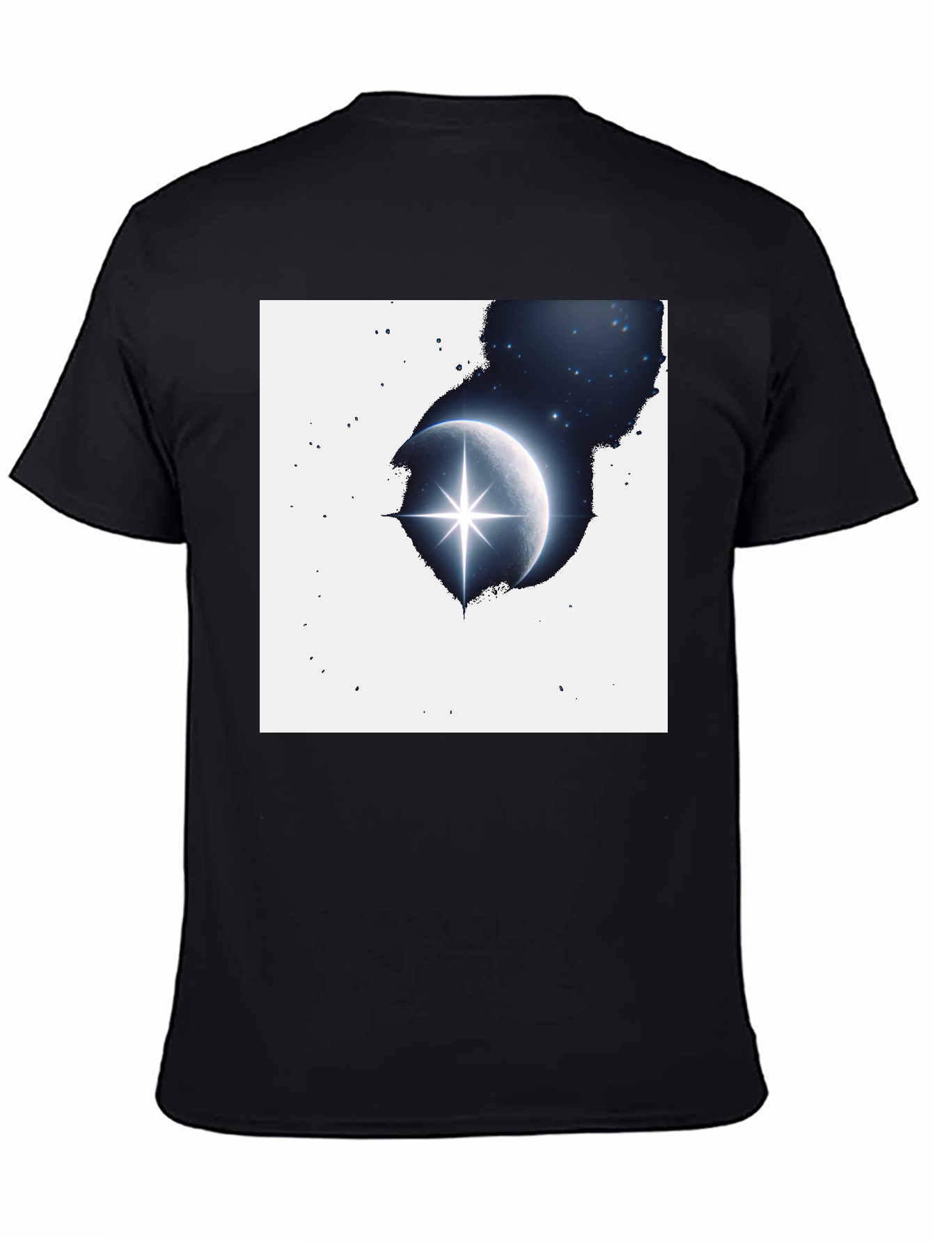 Black Celestial Star T-Shirt - Black Graphic Tee view 4
