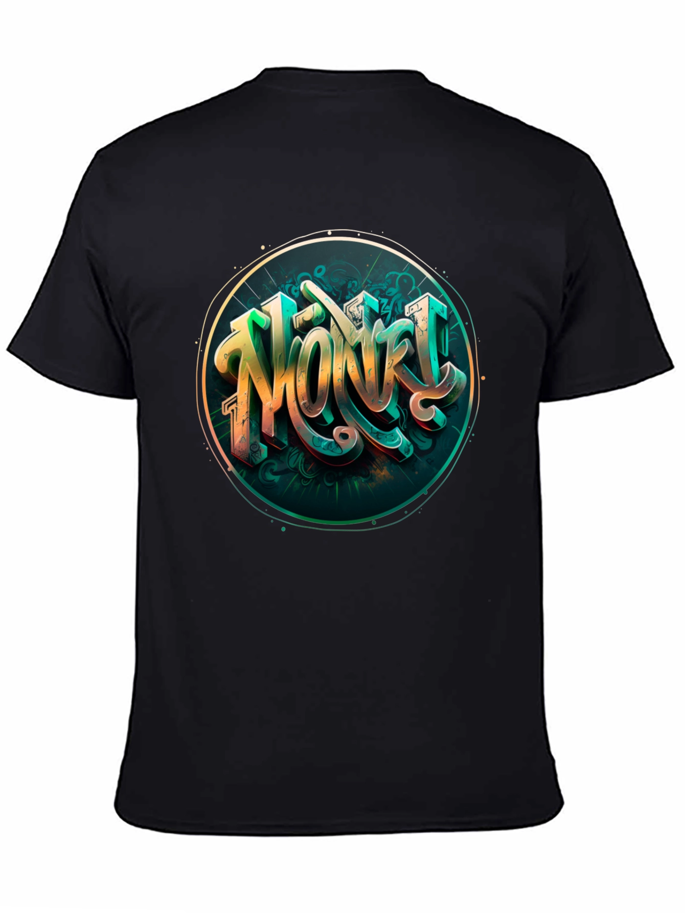 Black Novelty Graphic Tee - Unique Design view 4