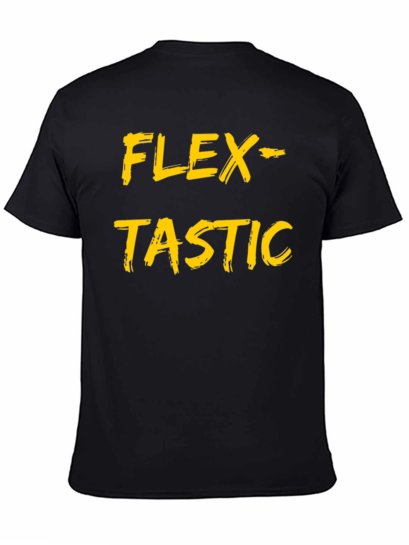 Black Flex-Tastic Graphic T-Shirt - Black Cotton Blend view 4