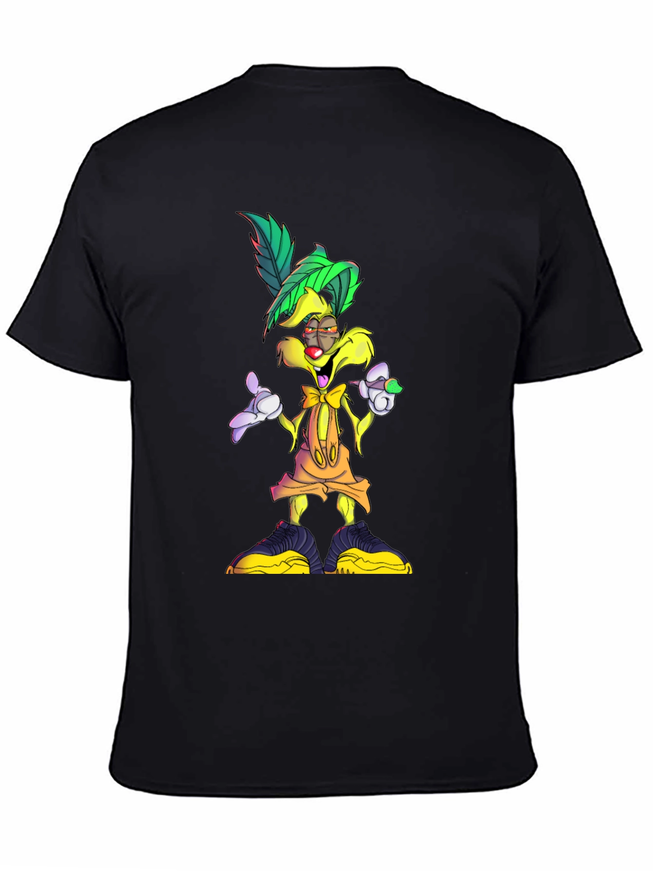 Black Cartoon Character Graphic T-Shirt view 4