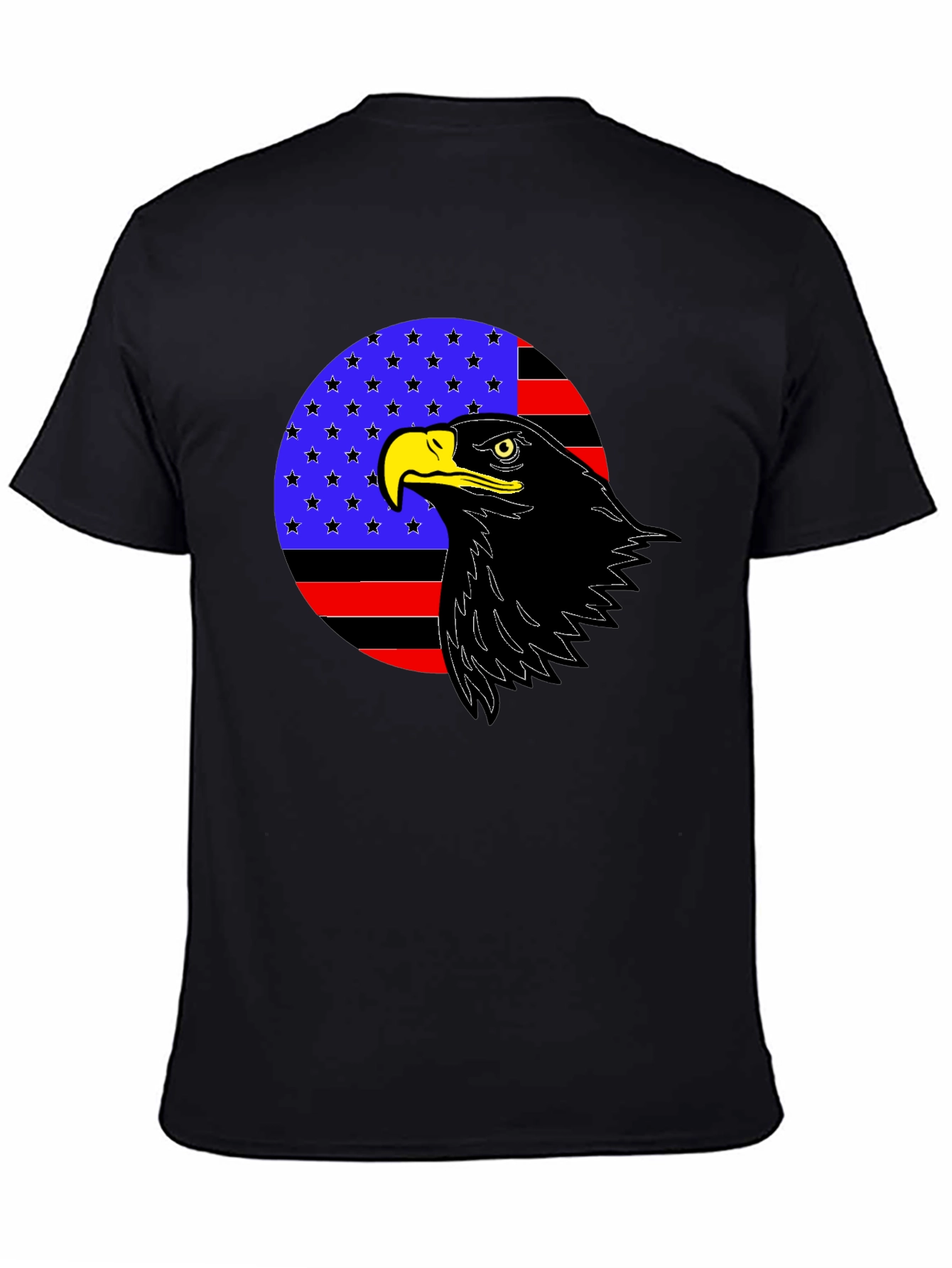 Black American Eagle Patriotic T-Shirt view 4