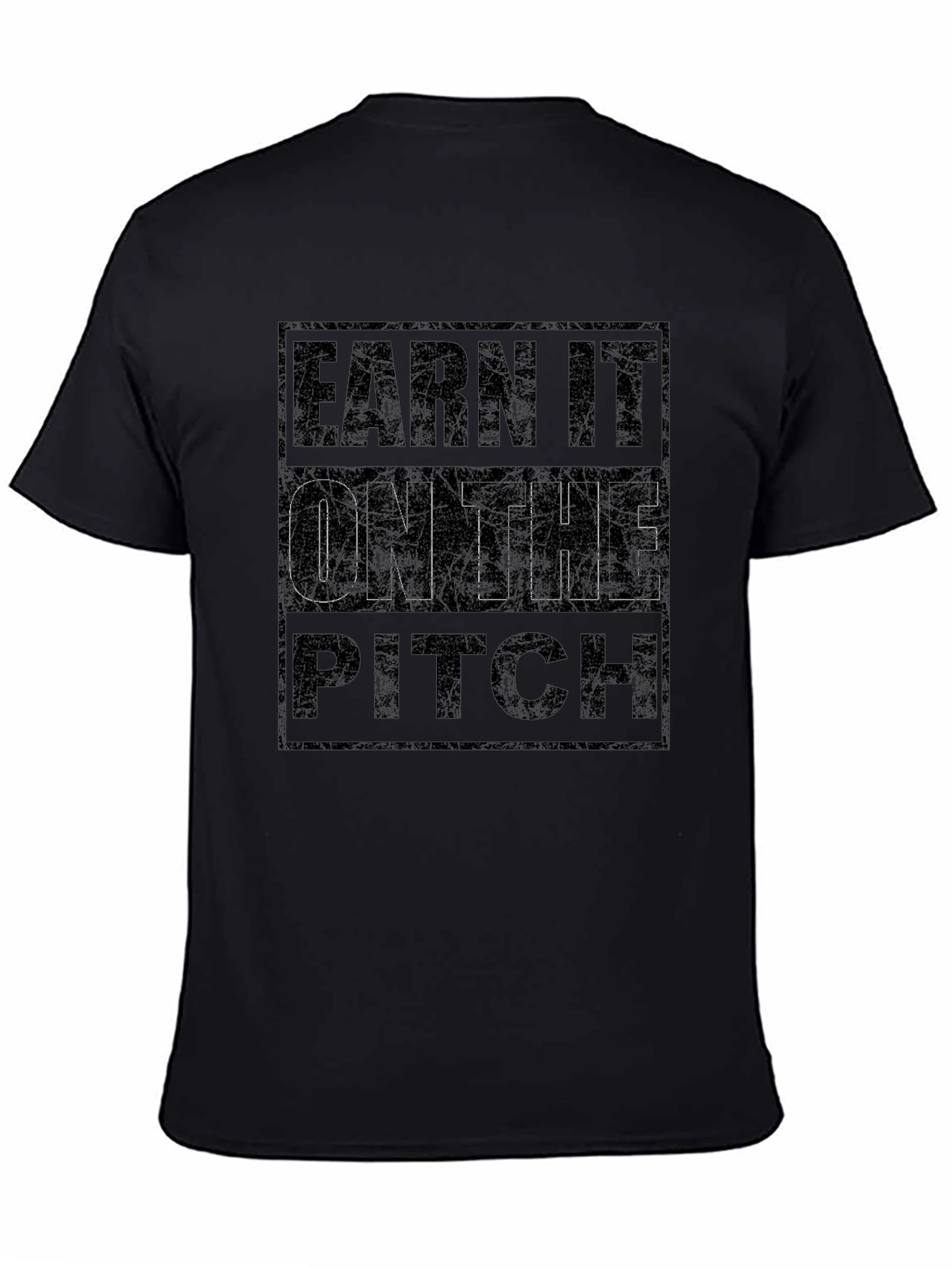 Black Earn It On The Pitch T-Shirt - Black Graphic Tee view 4