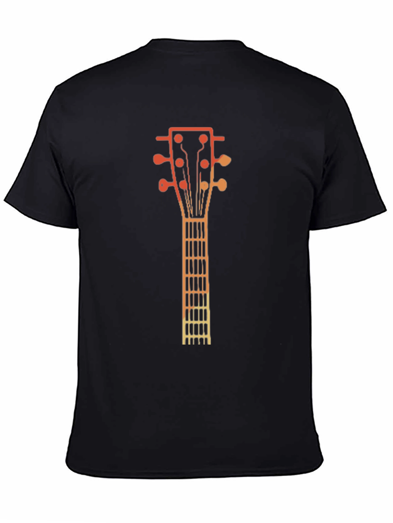 Black Guitar Neck Graphic Tee - Black view 4