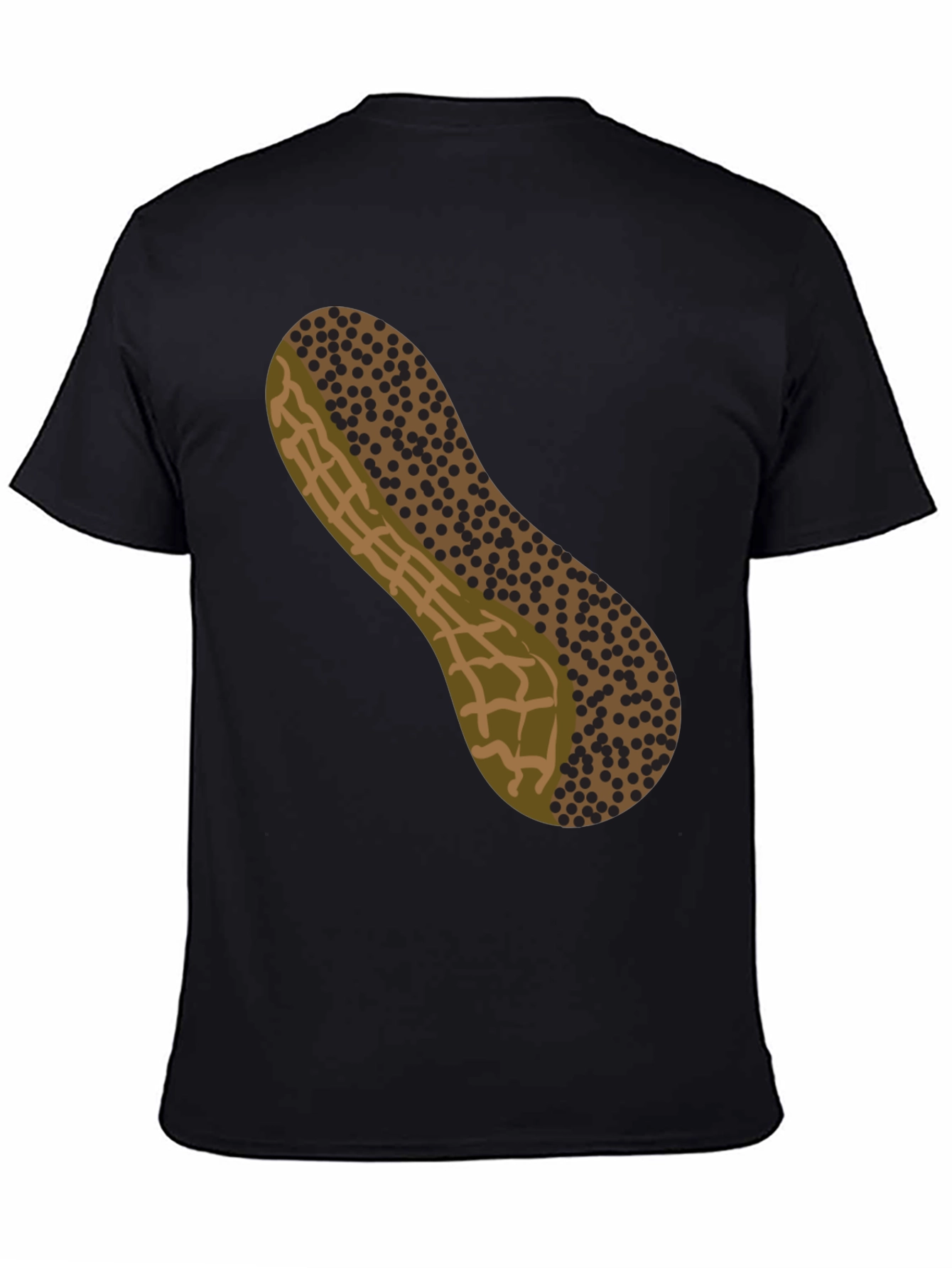 Black Peanut Graphic T-Shirt - Novelty Design view 4