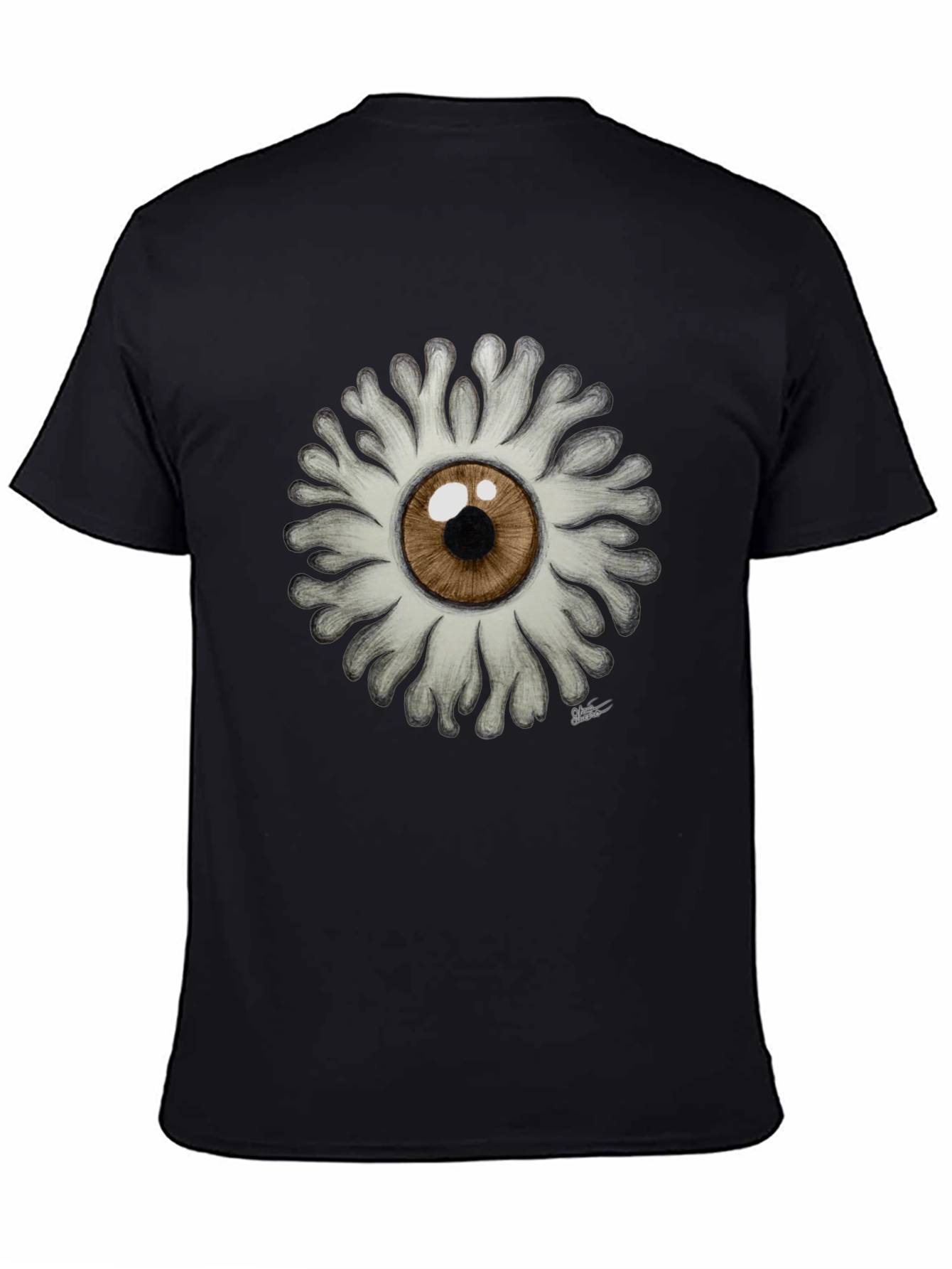 Black Eye Flower Graphic T-Shirt - Unique Design! view 4