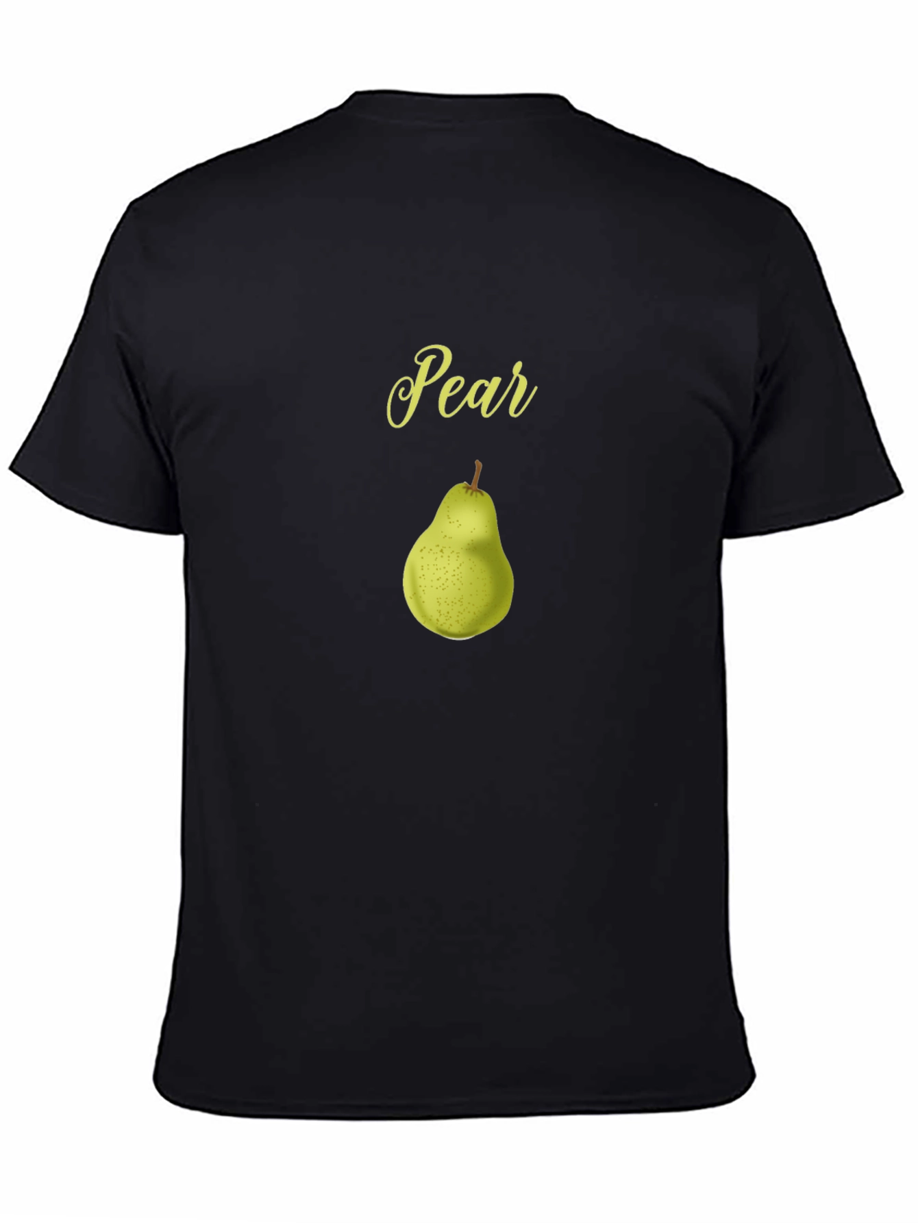 Black Pear Graphic Tee - Black Fruit T-Shirt view 4
