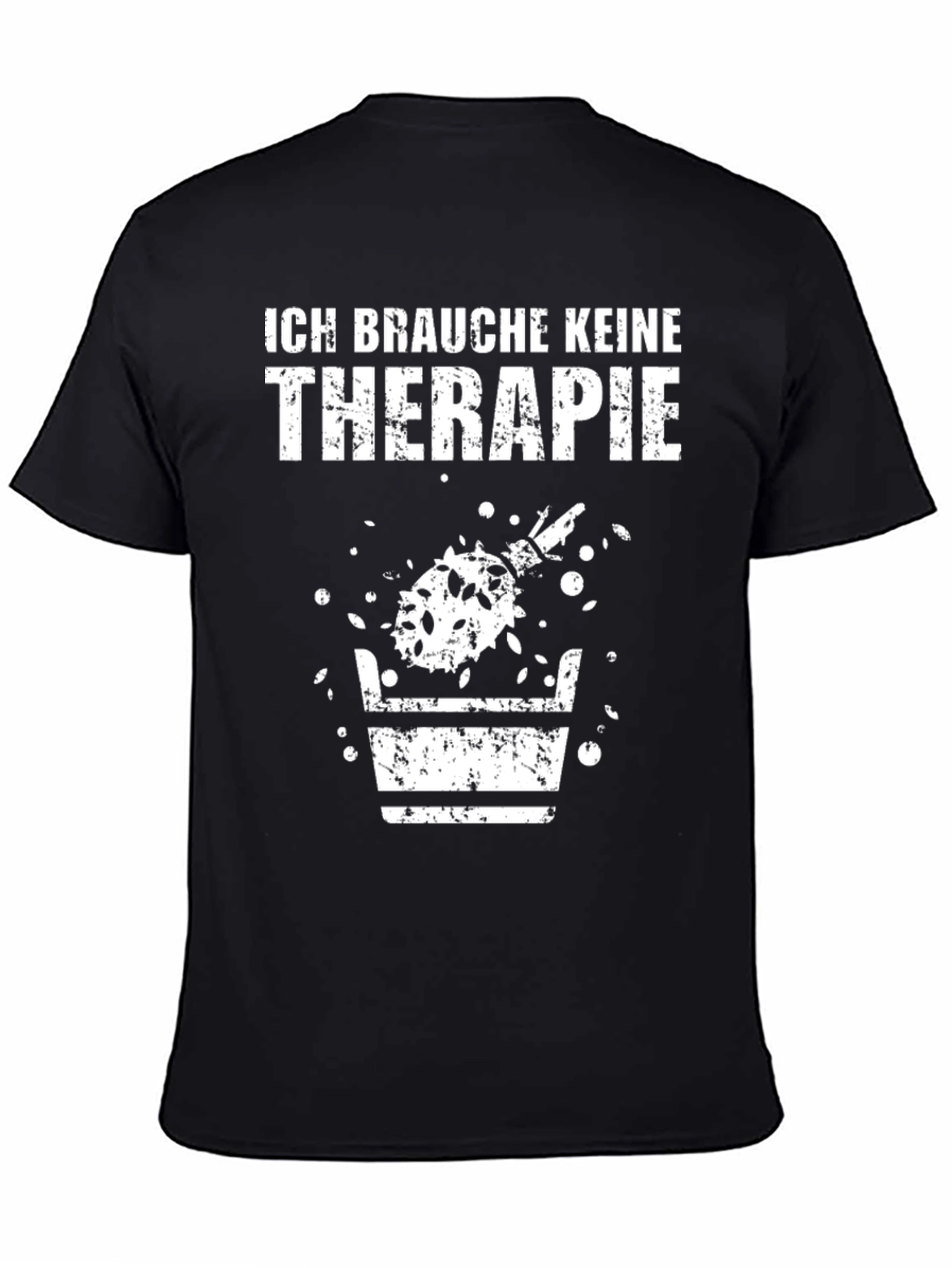 Black No Therapy T-Shirt - Beer Lover Graphic Tee view 4