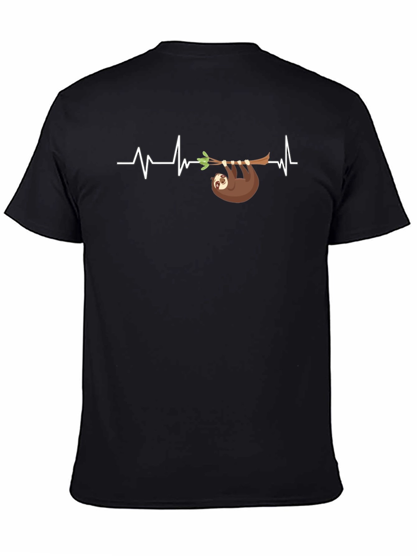 Black Sloth Heartbeat T-Shirt view 4