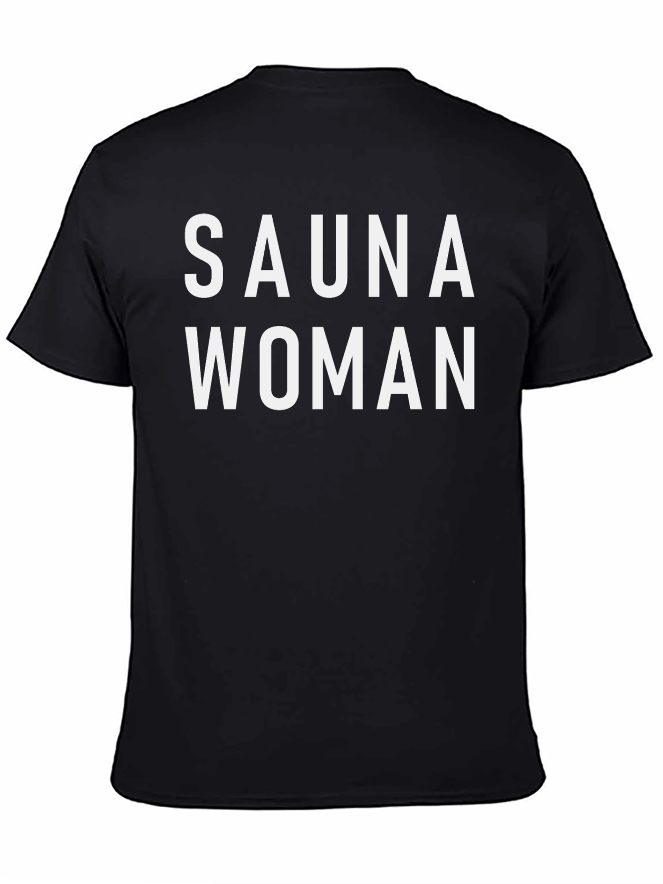 Black Sauna Woman Graphic Tee - Bold Statement T-Shirt view 4