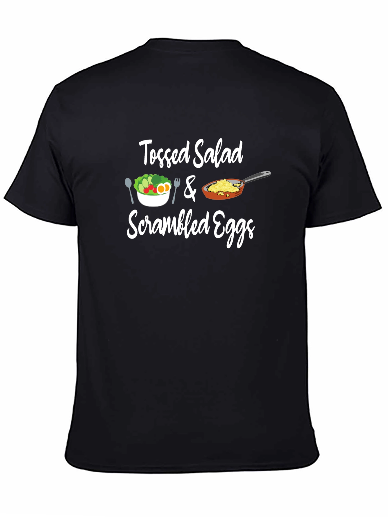 Black Tossed Salad & Scrambled Eggs Graphic Tee view 4
