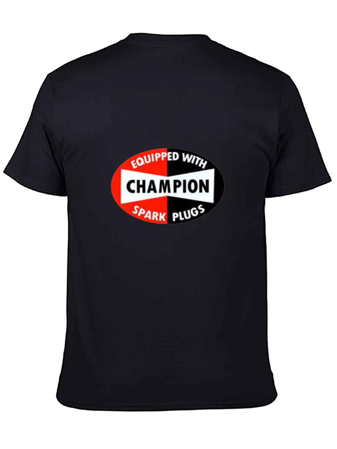 Black Champion Spark Plugs Graphic T-Shirt view 4