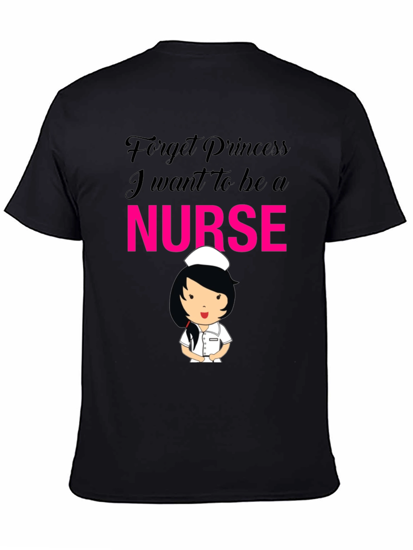 Black Forget Princess Nurse T-Shirt view 4