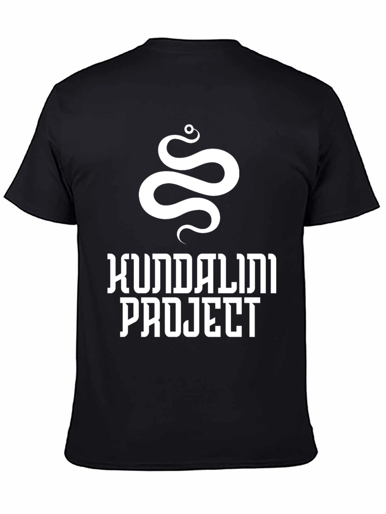 Black Kundalini Project T-Shirt - Unique Snake Design view 4