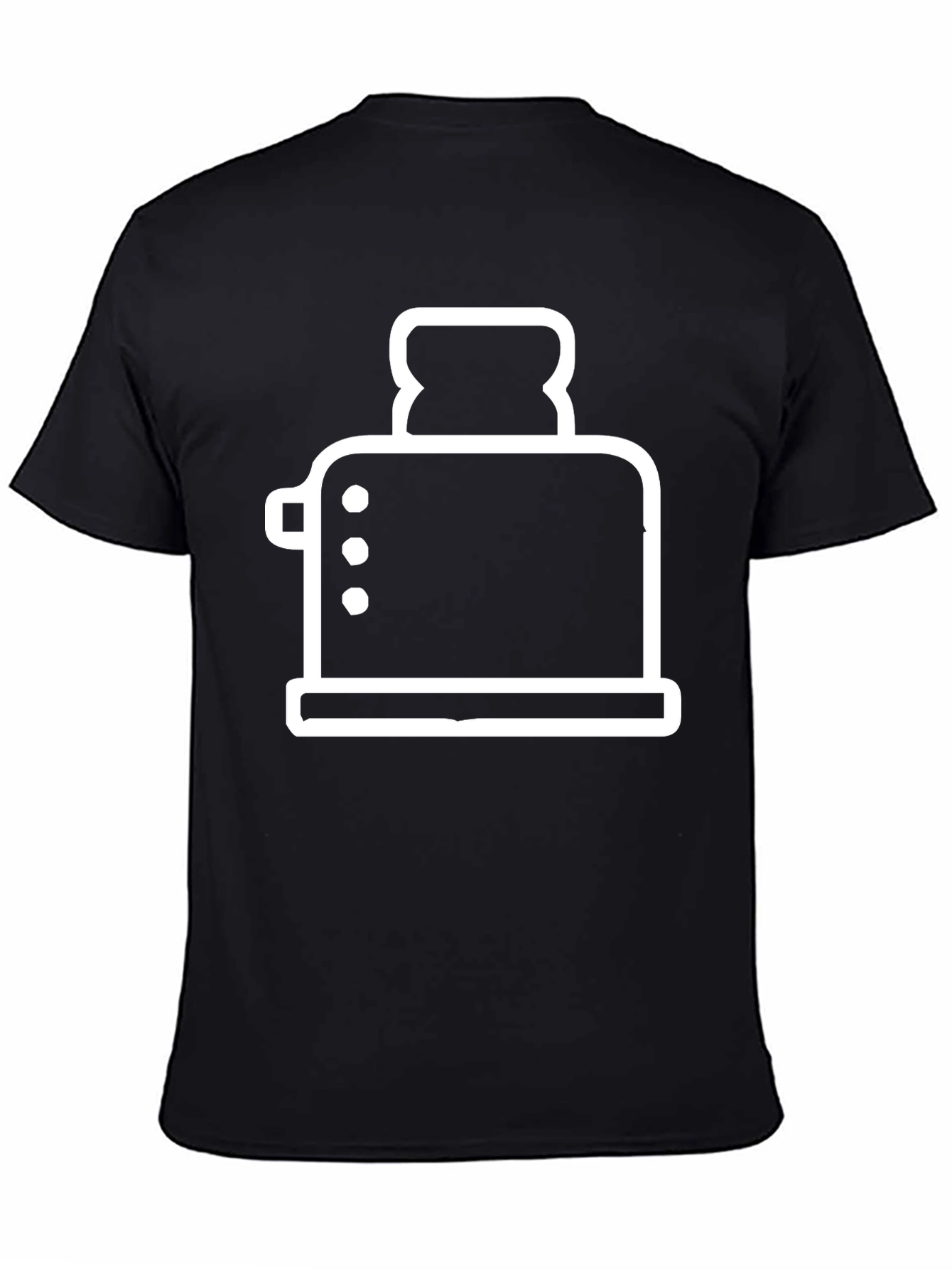 Black Toaster Graphic Tee - Black Cotton T-Shirt view 4