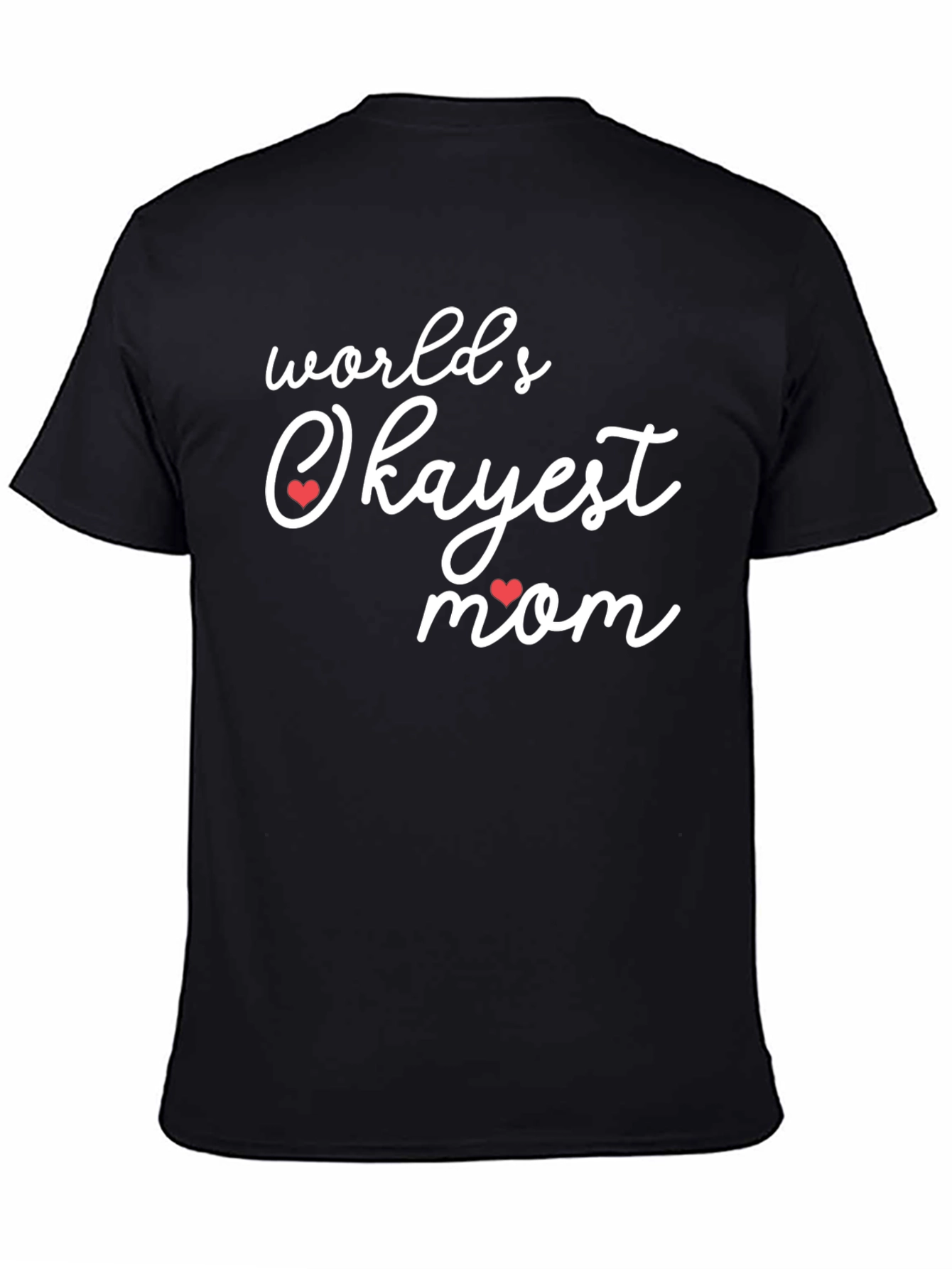 Black World's Okayest Mom Graphic T-Shirt view 4