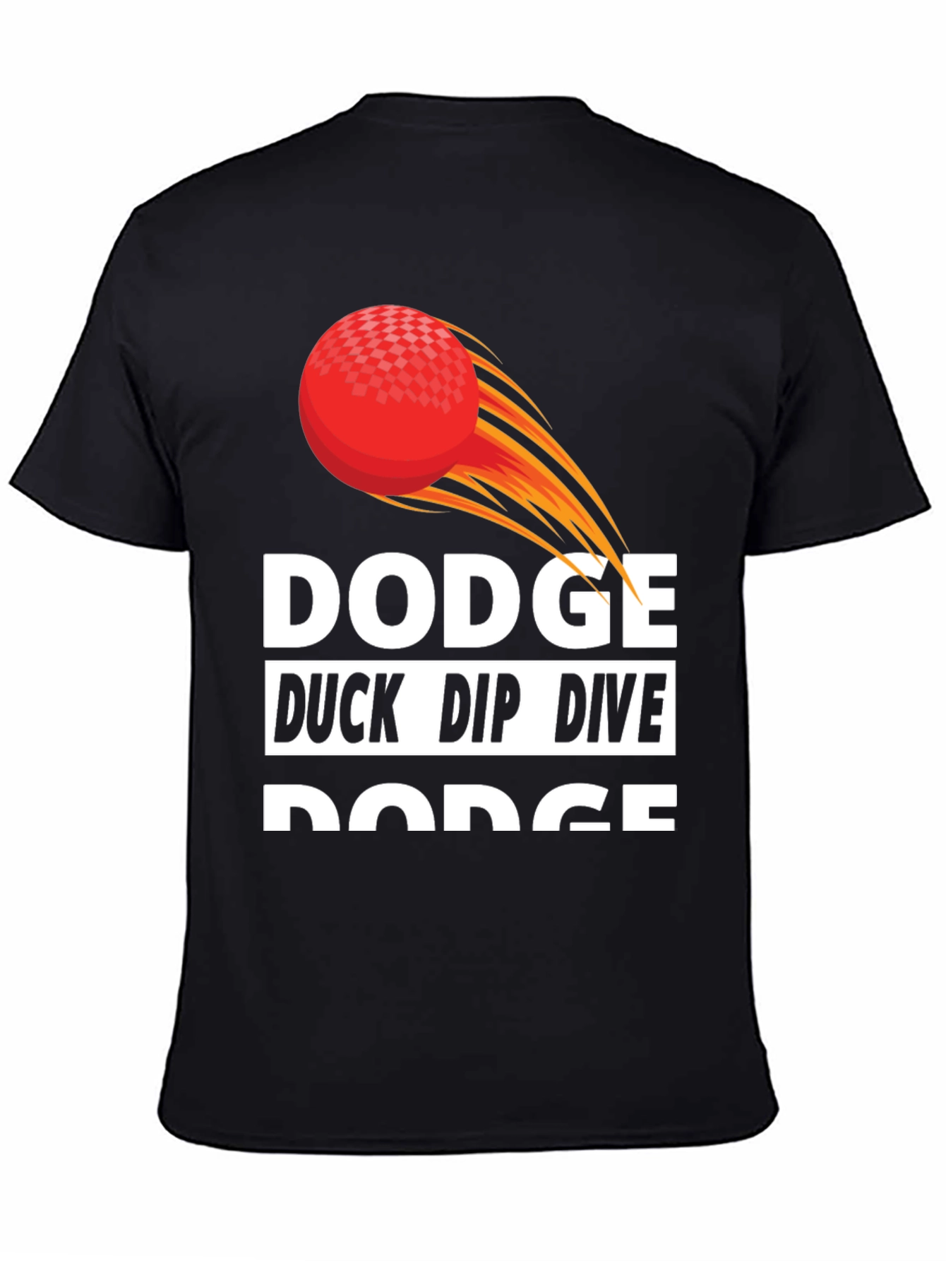 Black Dodge Duck Dip Dive Dodge T-Shirt view 4