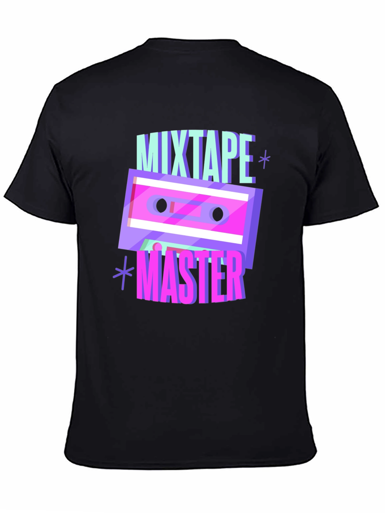 Black Mixtape Master Graphic T-Shirt view 4