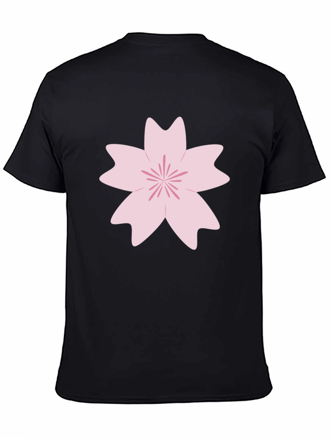 Black Sakura Blossom Black T-Shirt - Casual Style view 4
