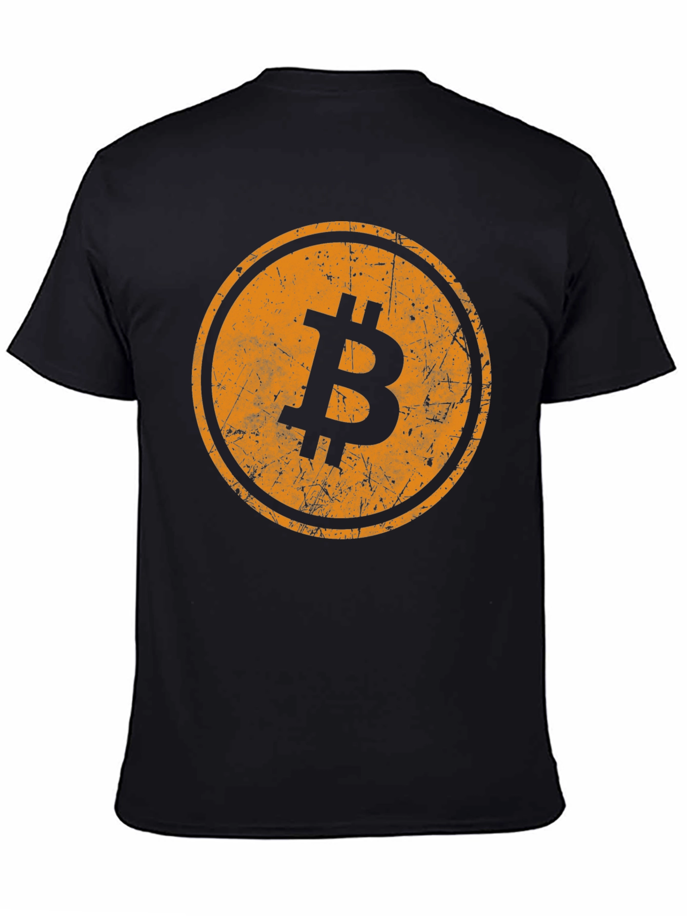 Black Bitcoin Logo Black T-Shirt - Crypto Currency Tee view 4