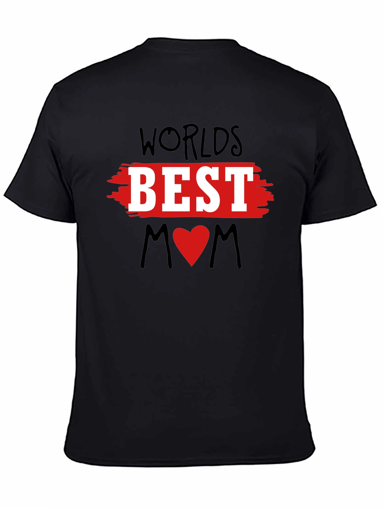 Black World's Best Mom Black T-Shirt view 4