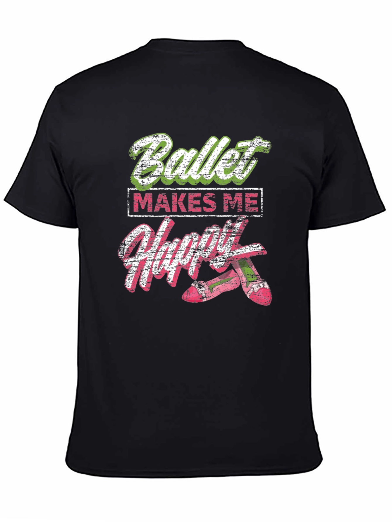 Black Ballet Makes Me Happy T-Shirt view 4