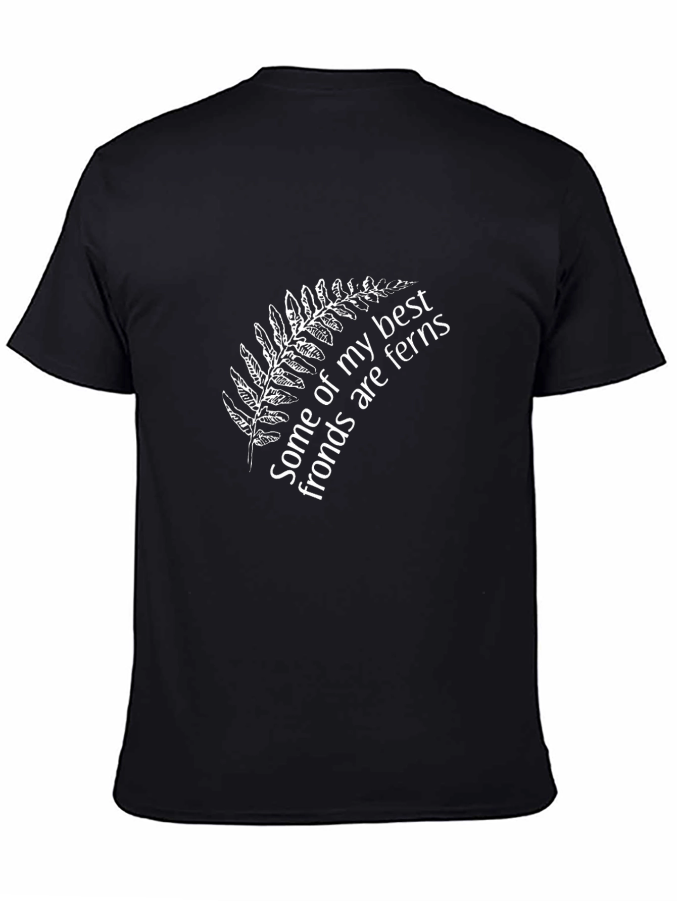 Black Fern Fronds T-Shirt - Best Friends Nature Tee view 4