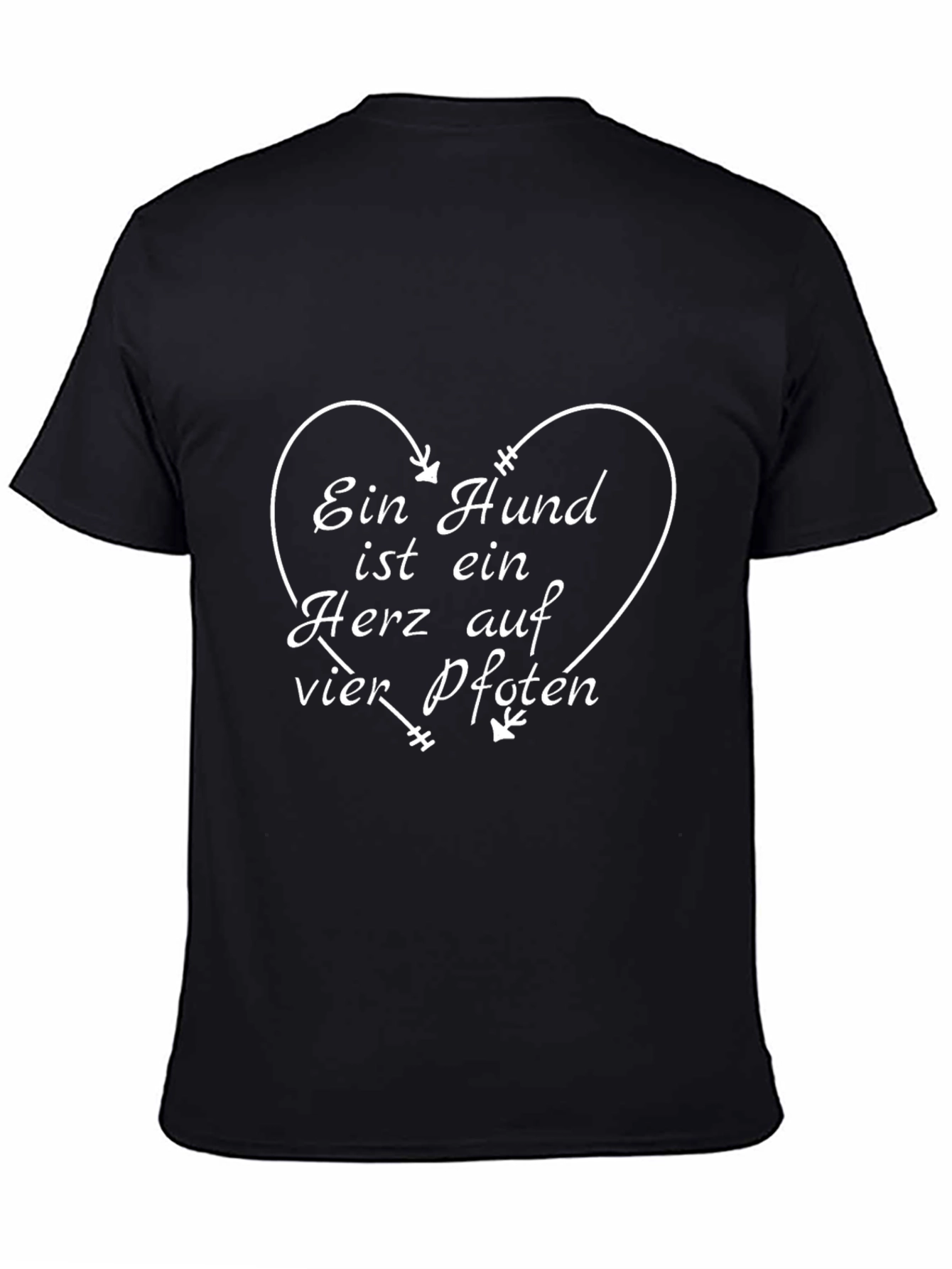 Black Ein Hund Ist Ein Herz T-Shirt view 4