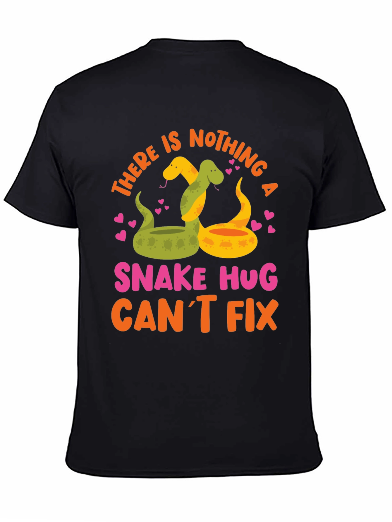 Black Snake Hugs T-Shirt - Funny Graphic Tee view 4