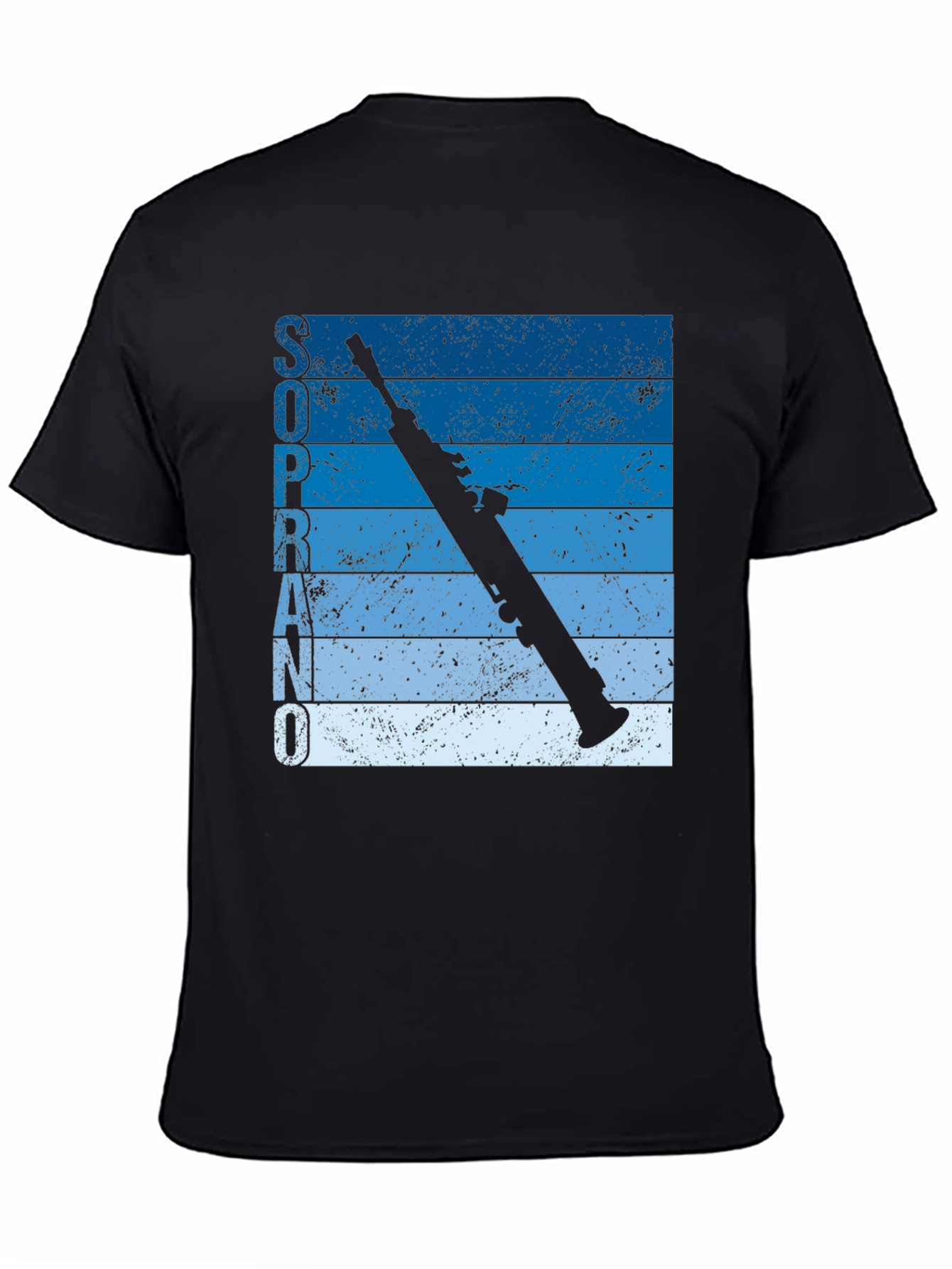 Black Soprano Clarinet Graphic Tee - Musician's Style view 4