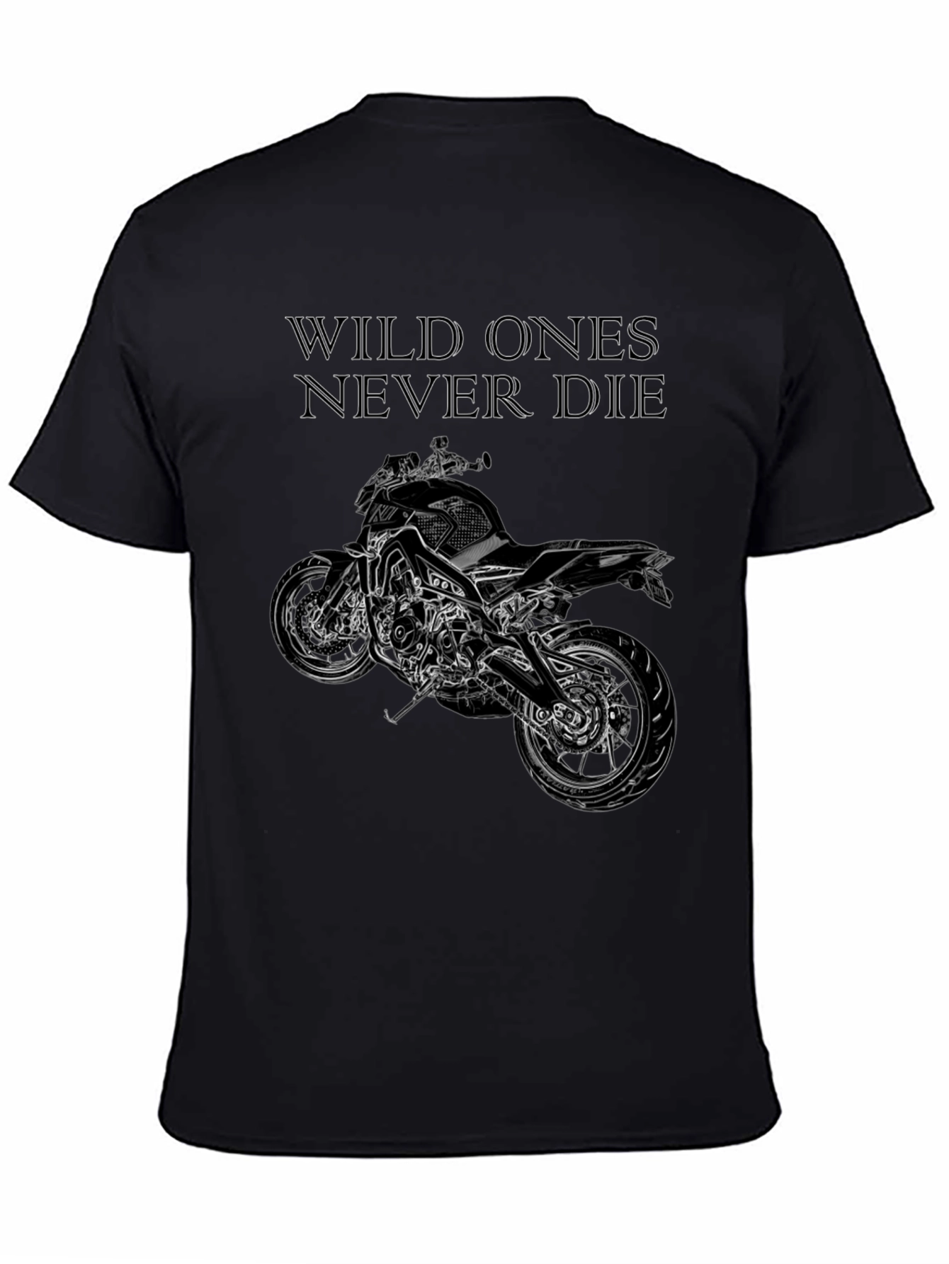 Black Wild Ones Motorcycle Graphic Tee view 4