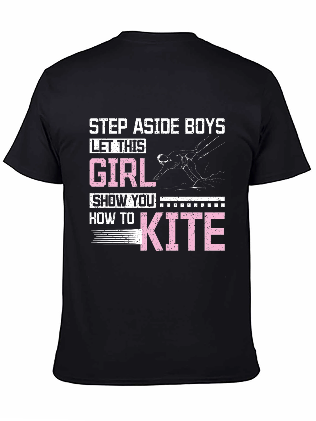 Black Girl Kiteboarding Graphic T-Shirt view 4