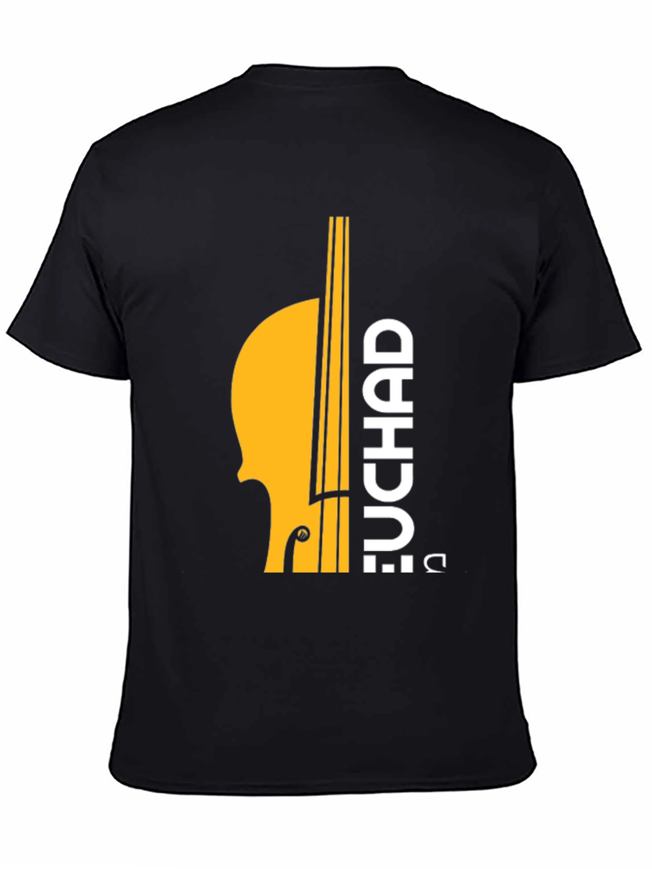 Black Chad Bass Player T-Shirt - Musical Graphic Tee view 4