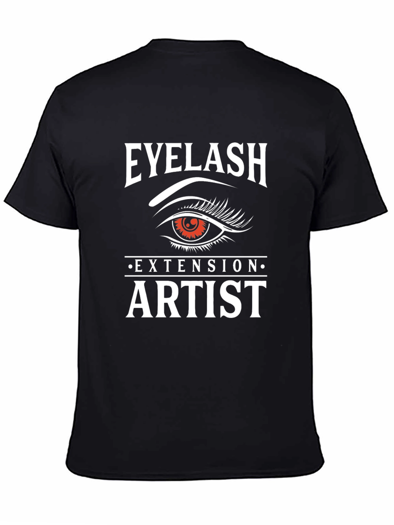 Black Eyelash Extension Artist Graphic Tee view 4