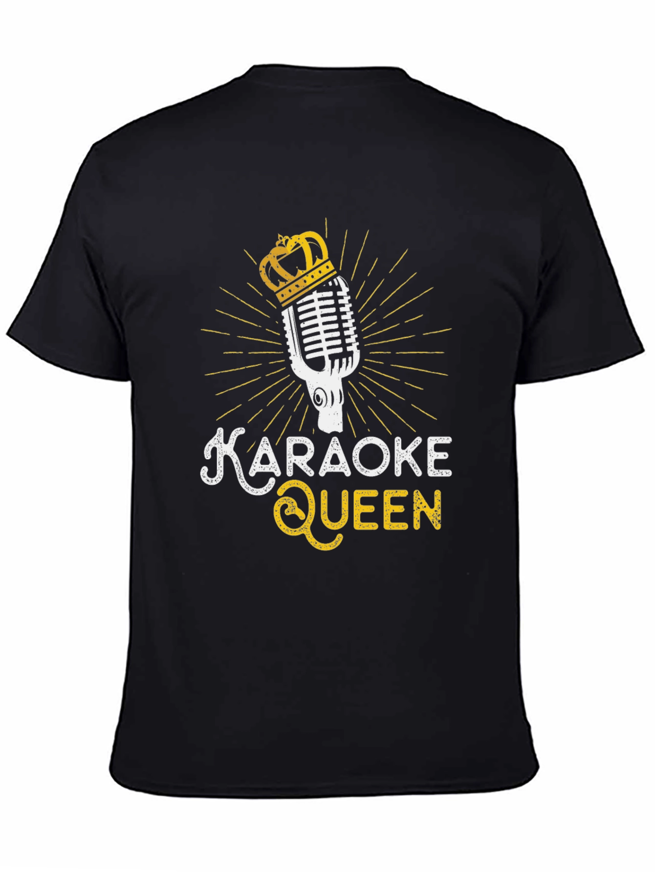 Black Karaoke Queen Black T-Shirt view 4