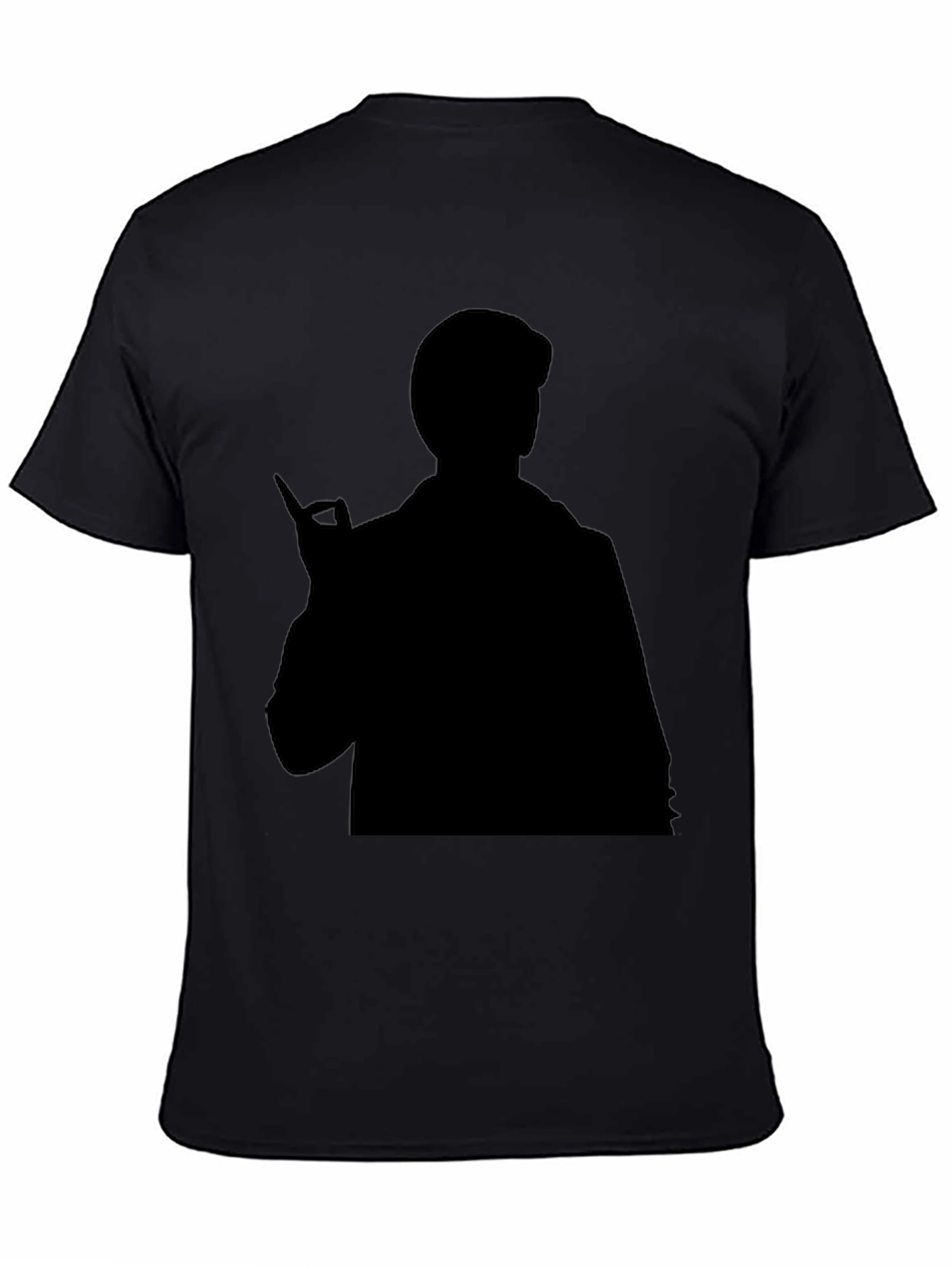 Black Silhouette Graphic Tee - Men's Black T-Shirt view 4