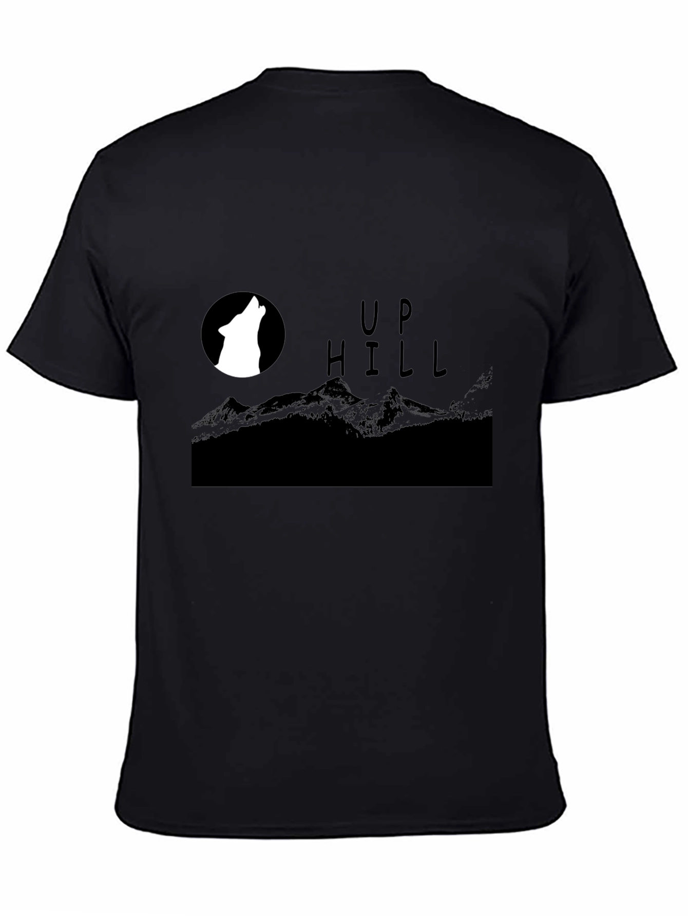 Black Men's Black 'Up Hill' Graphic Tee view 4