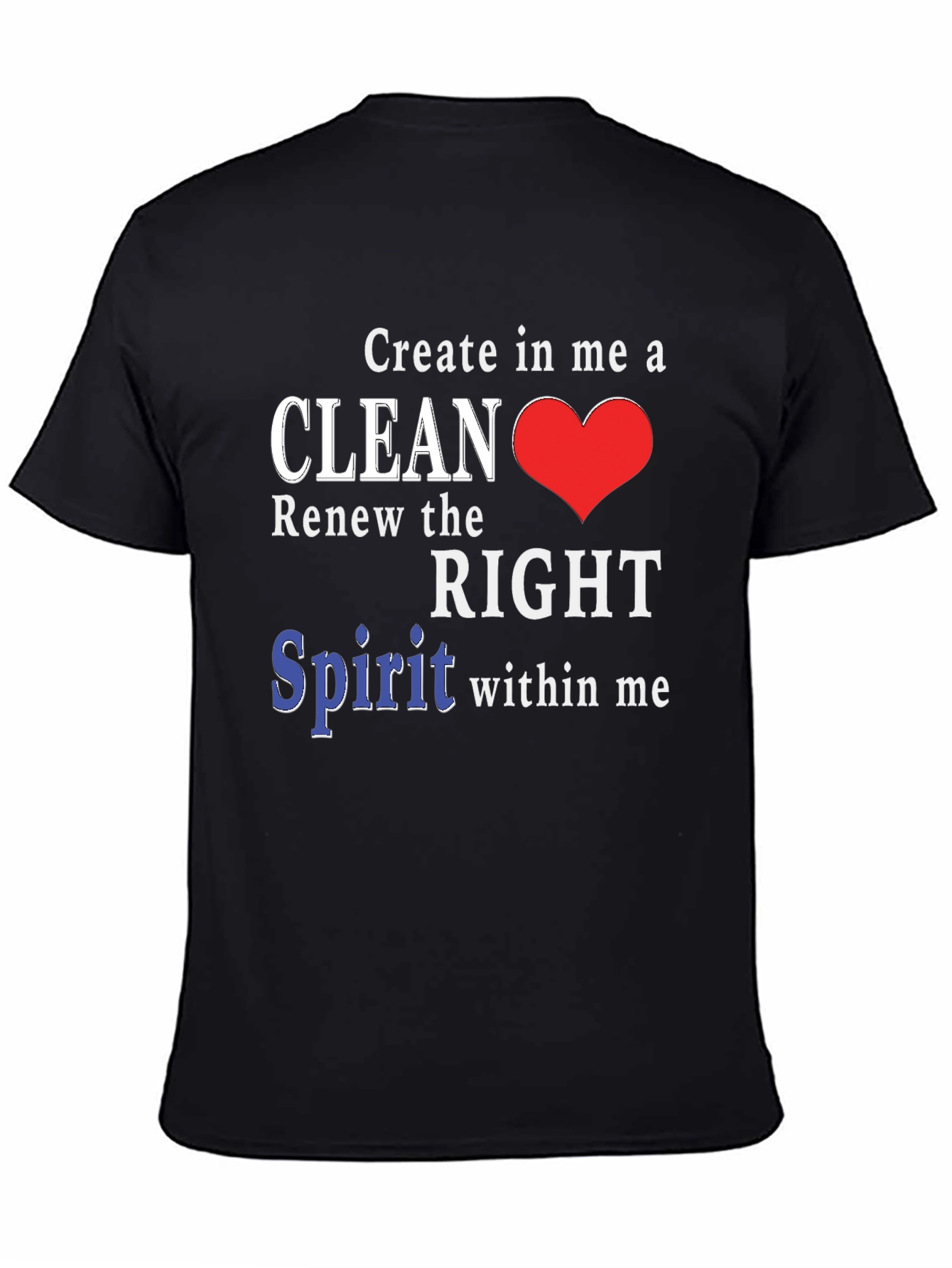 Black Clean Heart T-Shirt - Christian Inspired Design view 4