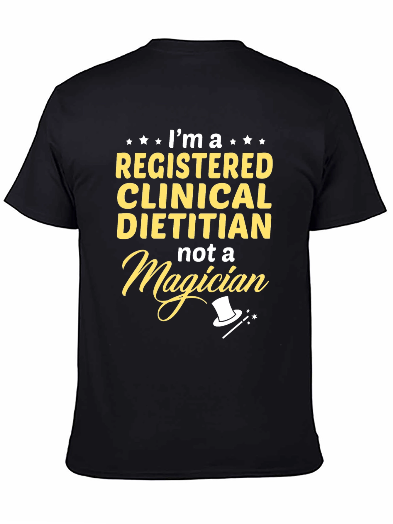 Black Registered Dietitian T-Shirt, Funny Profession Tee view 4