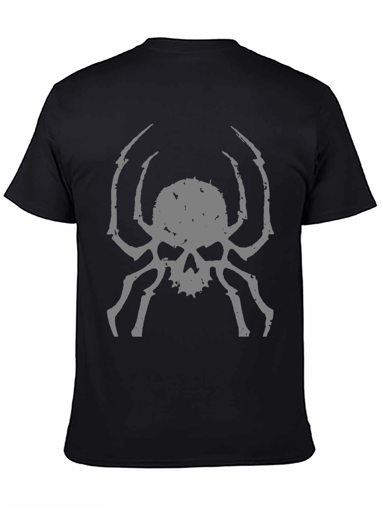 Black Skull Spider Graphic Tee - Men's Black T-Shirt view 4
