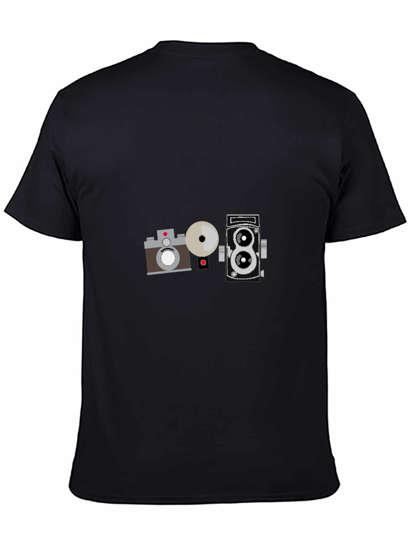 Black Vintage Camera Graphic Tee - Classic Style view 4