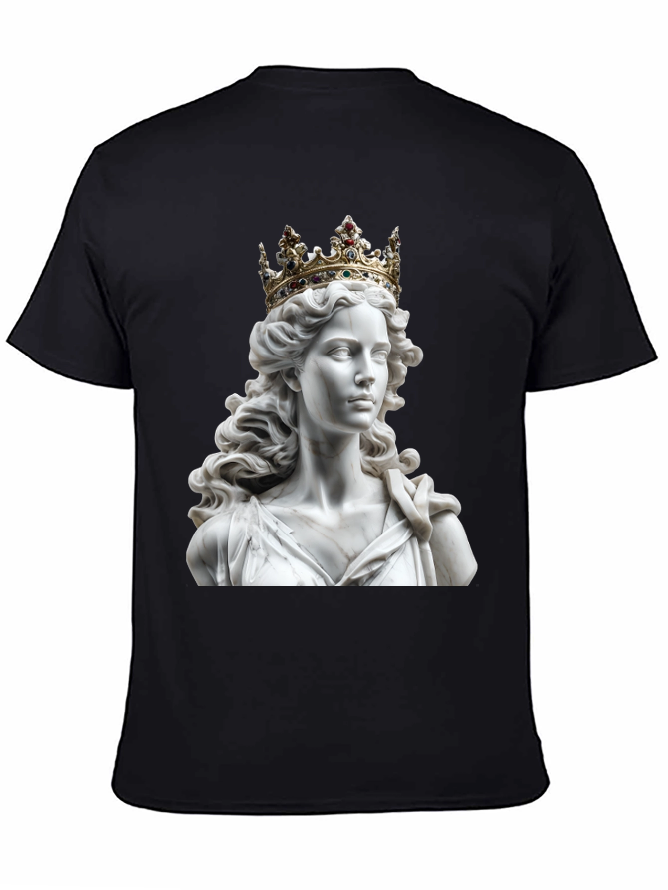 Black Statue Queen Graphic Tee - Regal Style view 4