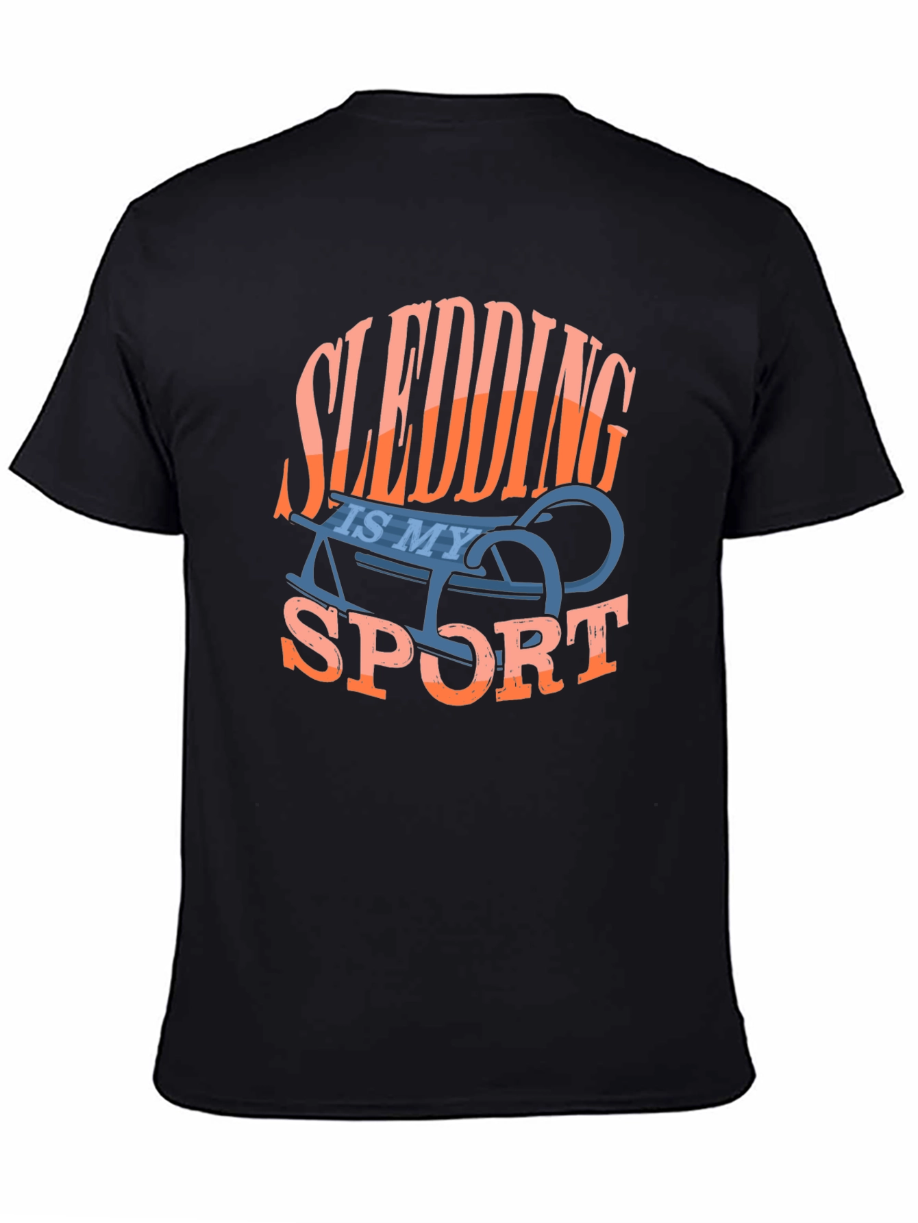 Black Sledding Is My Sport Graphic Tee view 4