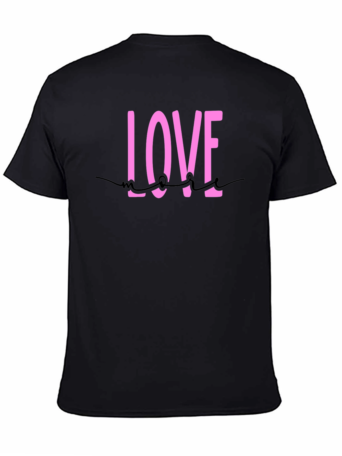 Black Love More Black Cotton Graphic Tee view 4