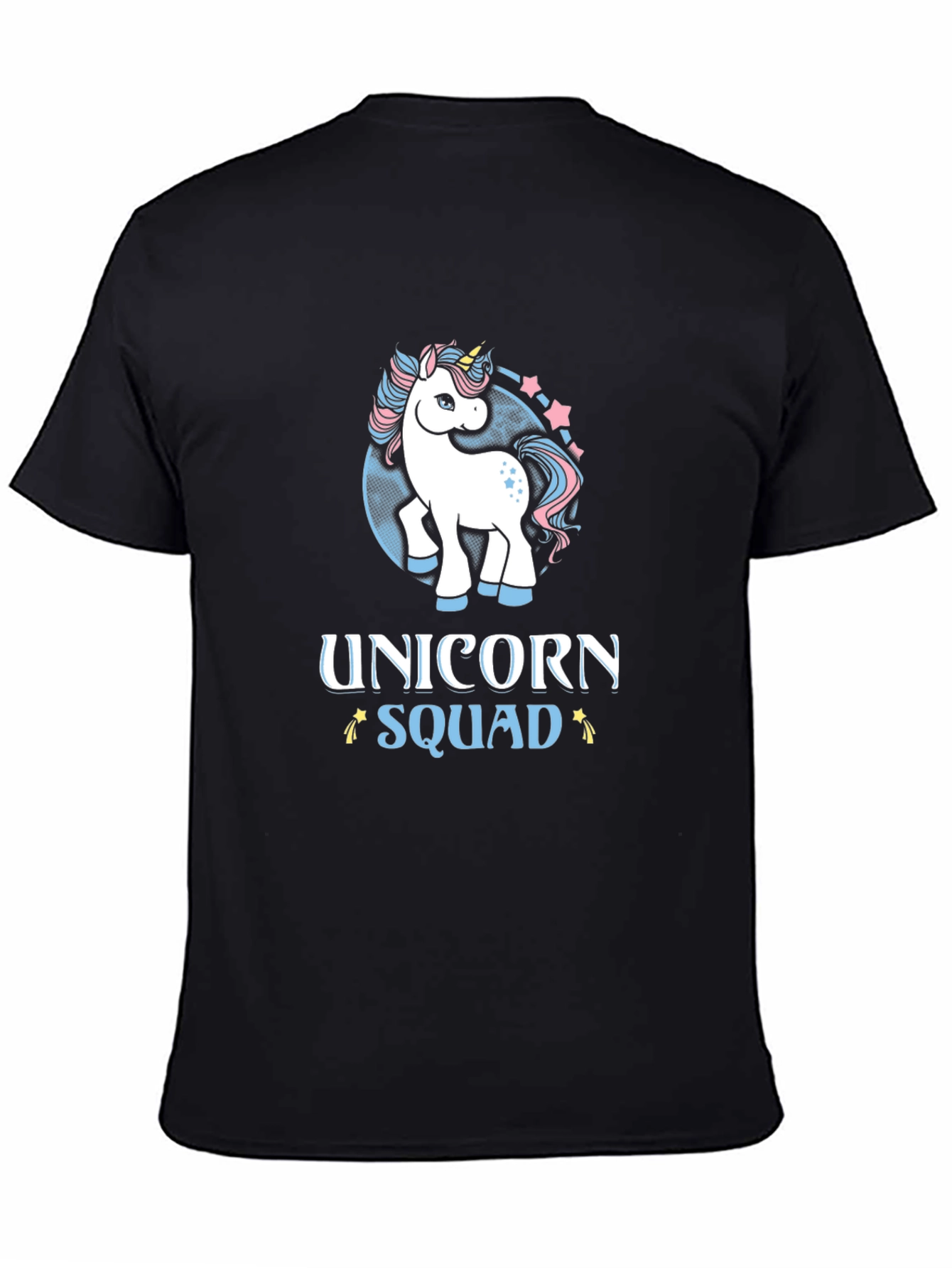 Black Unicorn Squad T-Shirt - Black Crew Neck Tee view 4