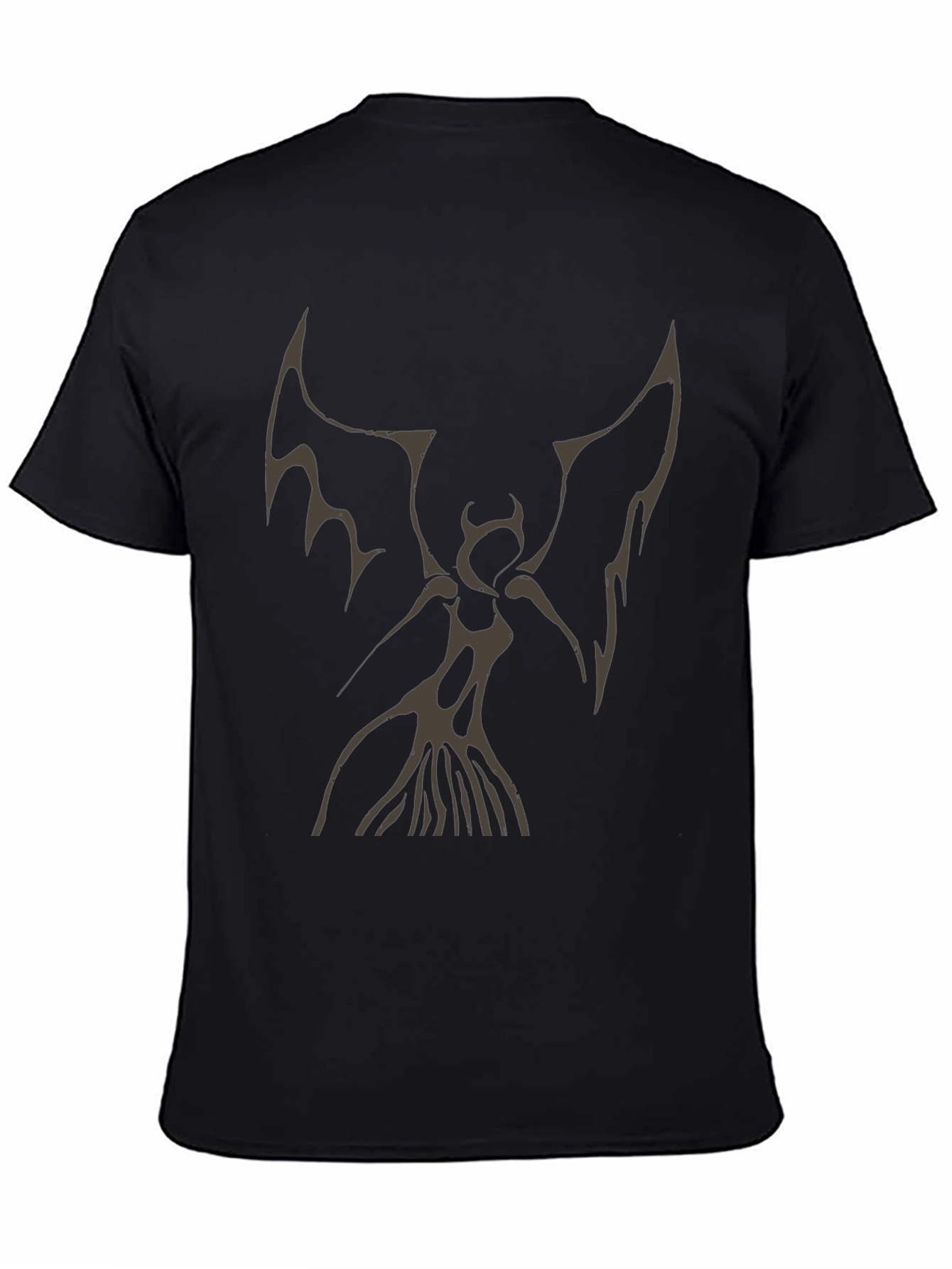 Black Dark Angel Graphic Print Tee view 4