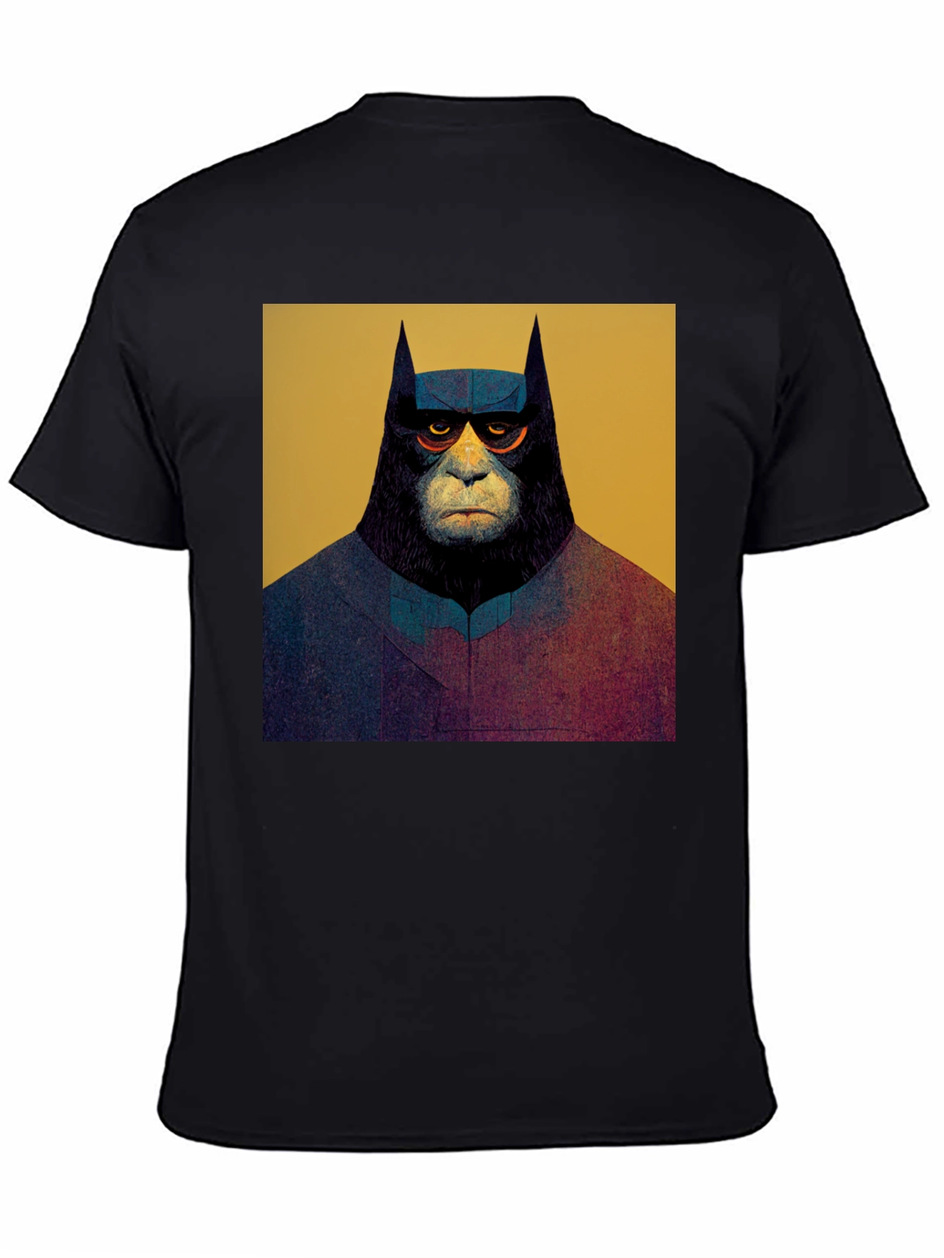Black Batman Ape Graphic Tee - Black view 4