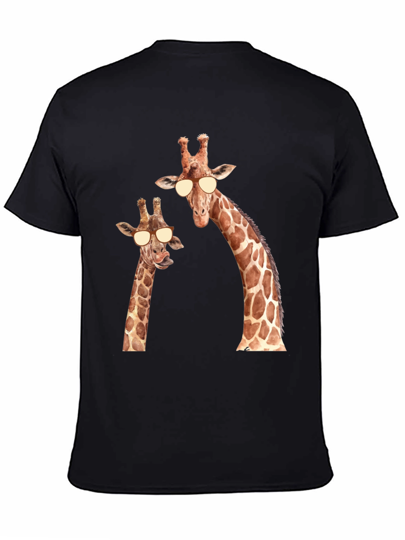 Black Giraffe Sunglasses T-Shirt - Funny Animal Tee view 4