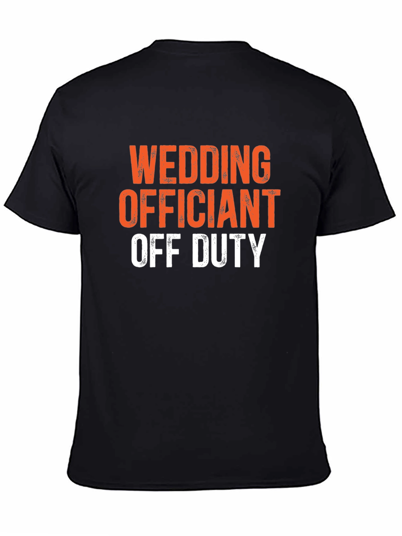 Black Wedding Officiant Off Duty Black Graphic T-Shirt view 4